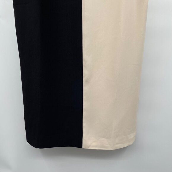 ee:some Womens Colorblock Shift Dress Sleeveless Black/Cream Size Large New - Picture 3 of 9
